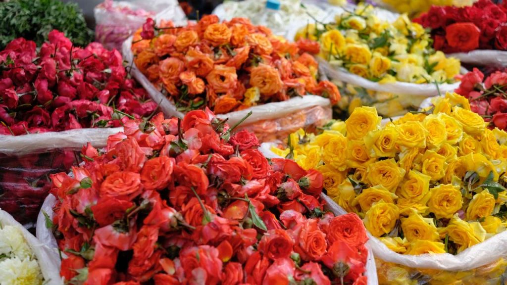 Attractive floral arrivals in the background of Gudi Padva