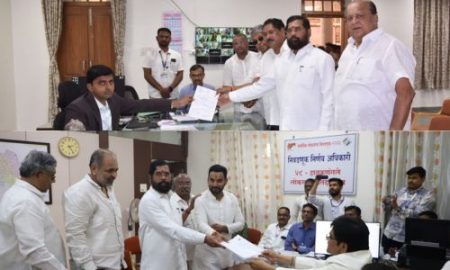 संजय मंडलिक, धैर्यशील माने, राजू शेट्टी यांचे उमेदवारी अर्ज दाखल; महायुतीचे जोरदार शक्ती प्रदर्शन