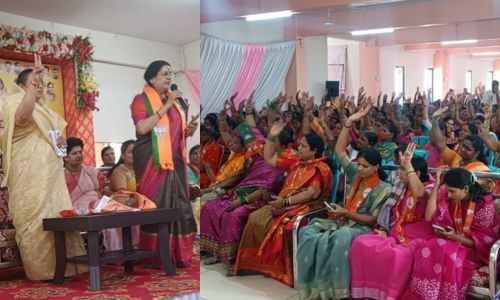 धैर्यशील माने यांना निवडून आणण्याचा रणरागिणींचा निर्धार