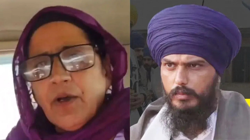 खलिस्तानी समर्थक अमृतपालच्या आईला अटक Khalistani supporter Amritpal's mother arrested
