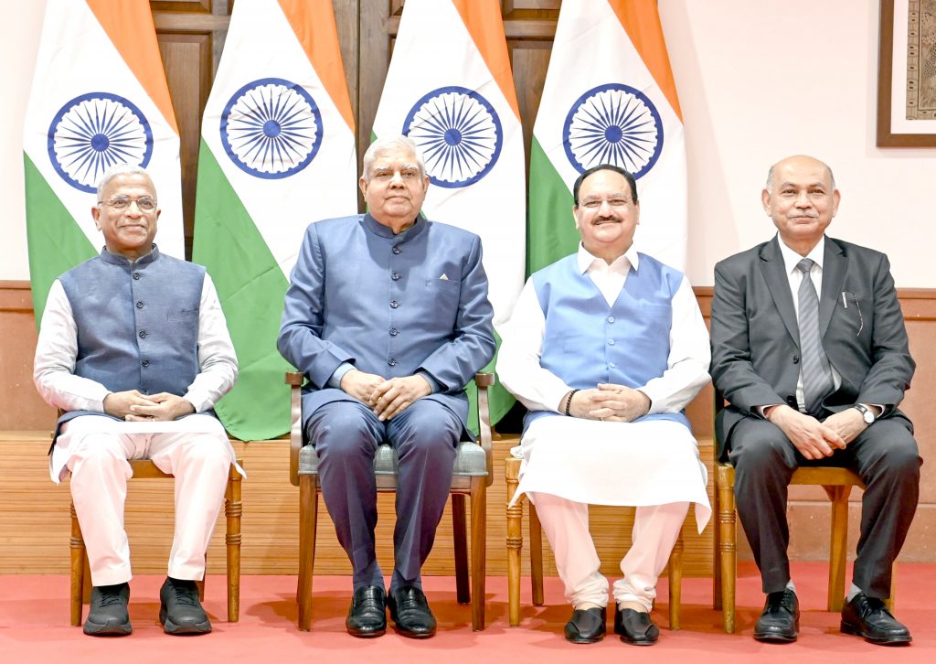 Nadda and others take oath in Rajya Sabha