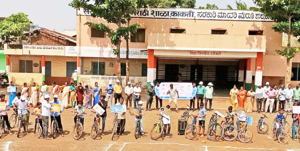 Voting awareness through bicycle ferry at Kakati