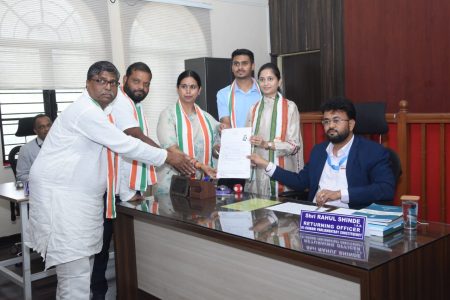 Congress candidate Priyanka Jarkiholi filled the nomination form in a very simple manner