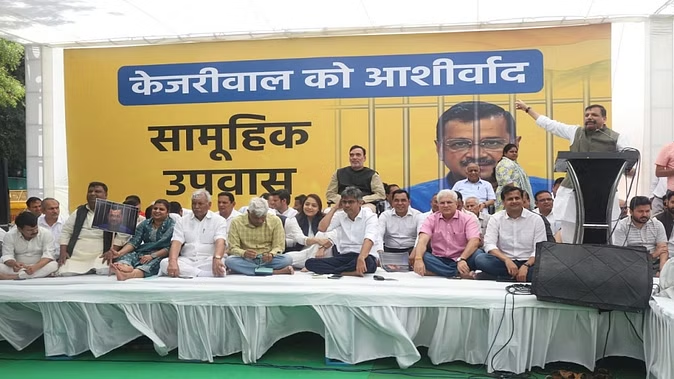 Kejriwal arrested, AAP fast