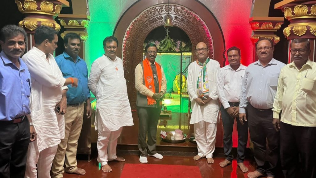 खा . विनायक राऊतांनी घेतले नेतर्डे येथील श्री सातेरी ब्राह्मणीचे दर्शन