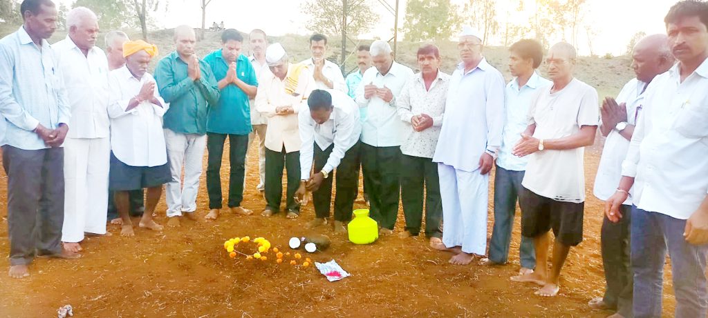A grand national level wrestling ground in Yelloor today