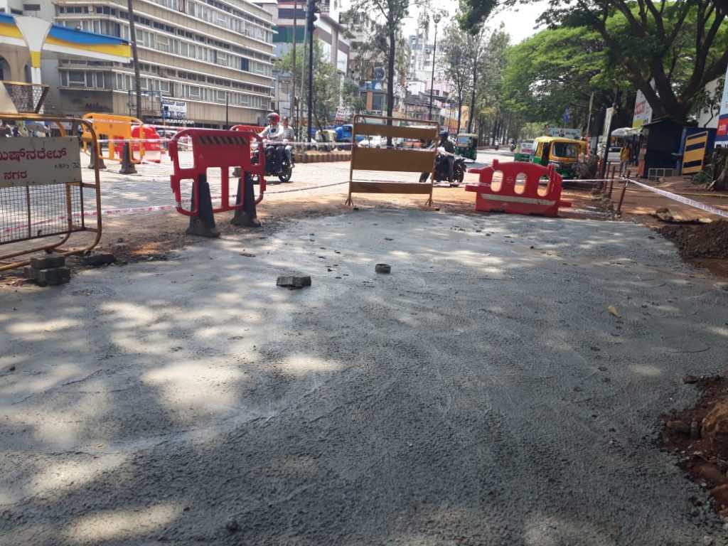 Finally repair of water channel in Channamma Chowk