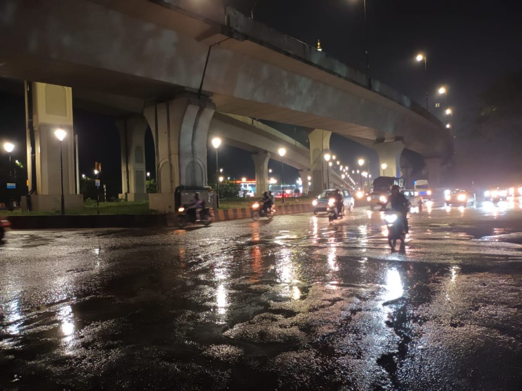 Streams of sweat in the morning and sprinkles of rain at night