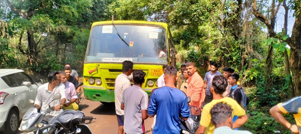 The driver was arrested for not stopping the bus