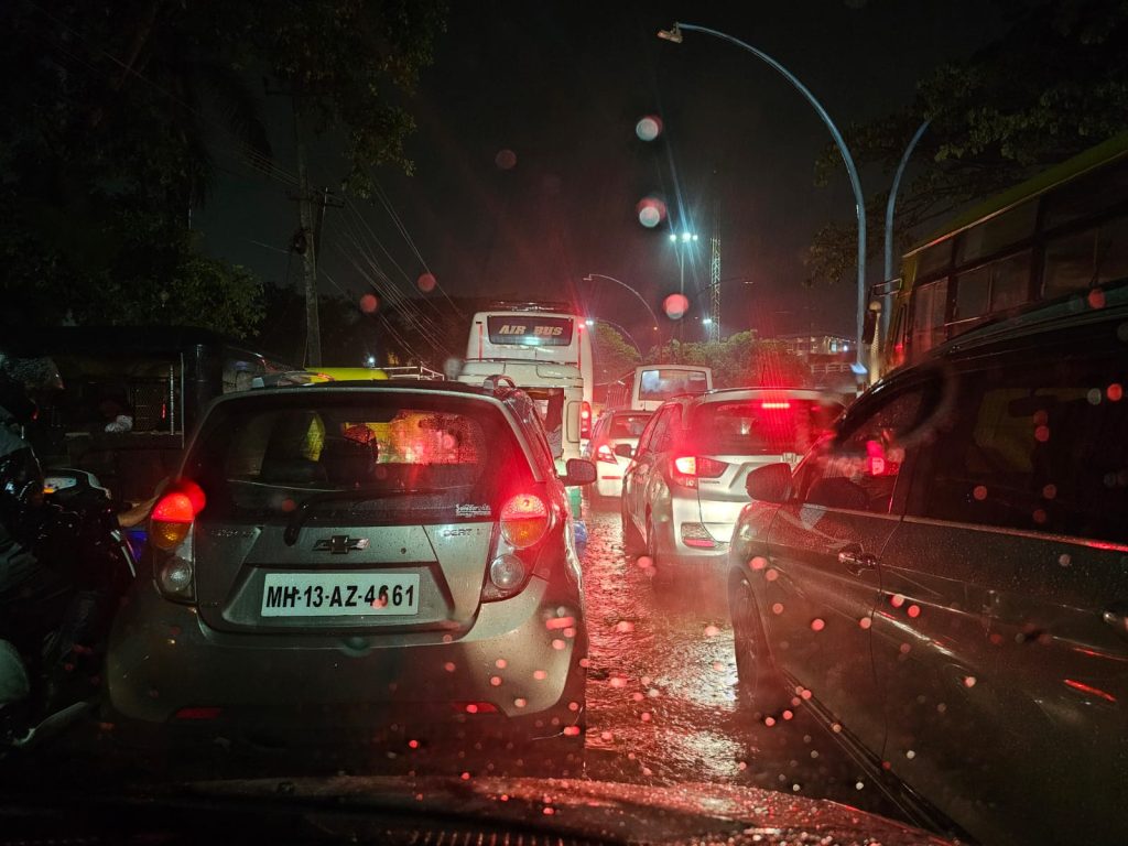 It rained heavily again in the city area