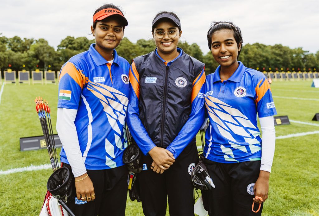 भारतीय महिला तिरंदाजी संघ दुसऱ्या स्थानी Indian women's archery team placed second