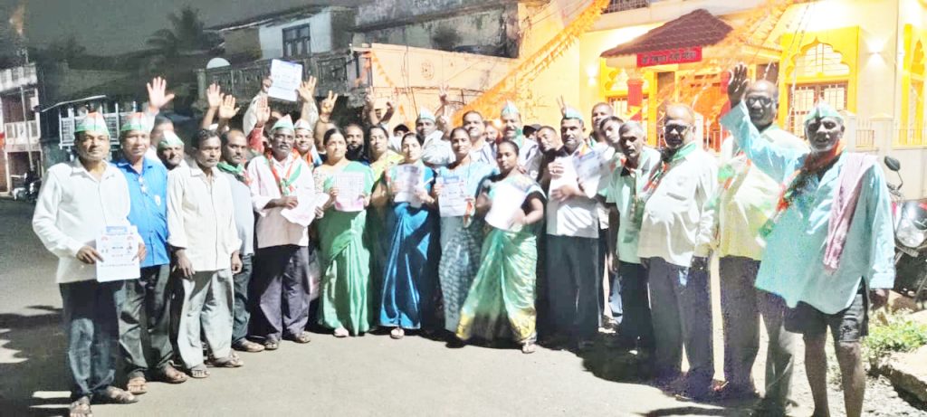 Congress party candidate's campaign in Uchgaon