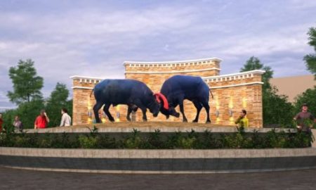 नव्या पिढीसमोर रेडयाची जुनी टक्कर…सागर माळावर उभे रहात आहे मोठे शिल्प Redyachi Takari Kolhapur city Pratibha Nagar