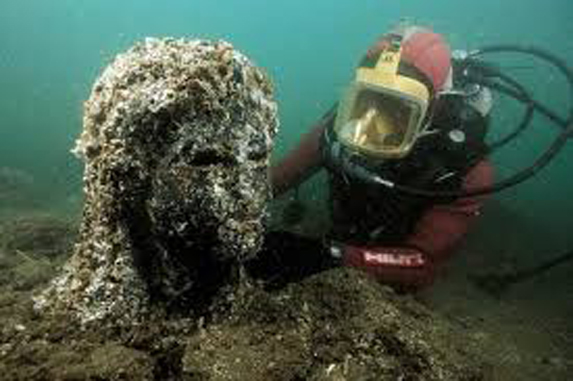 A city of magnificent temples buried in the sea