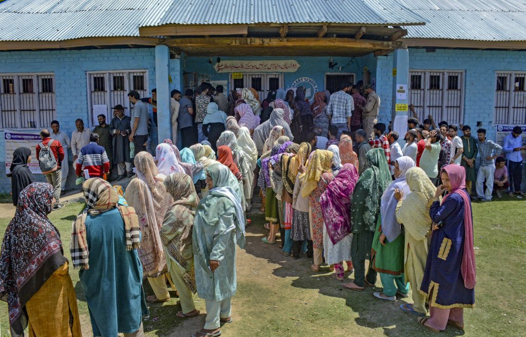 In the fifth phase, the voting percentage fell