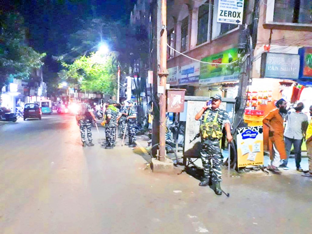 Deployment of security forces in sensitive areas