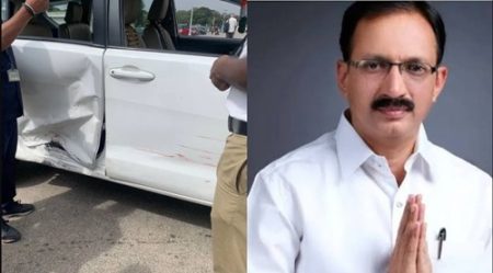 कार अपघातात बैलहोंगलचे आमदार महांतेश कौजलगी जखमी Bailhongal MLA Mahantesh Kaujalgi