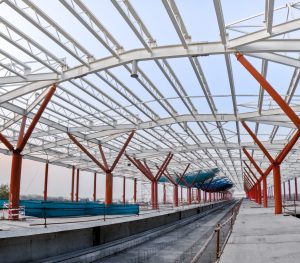 The first bullet train station is nearing completion!